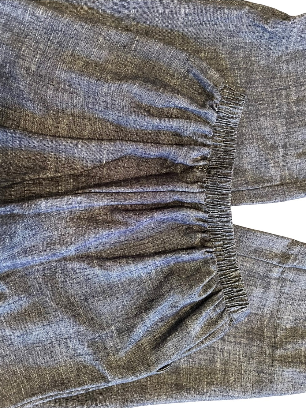Sienna Sky Wide-Leg Linen Blend Cropped Pants in Blue - Picture 6 of 12